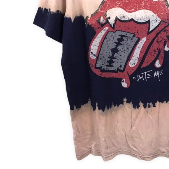 Rolling Stones BITE ME Tongue Tie Dye Tee - Picture 5 of 6